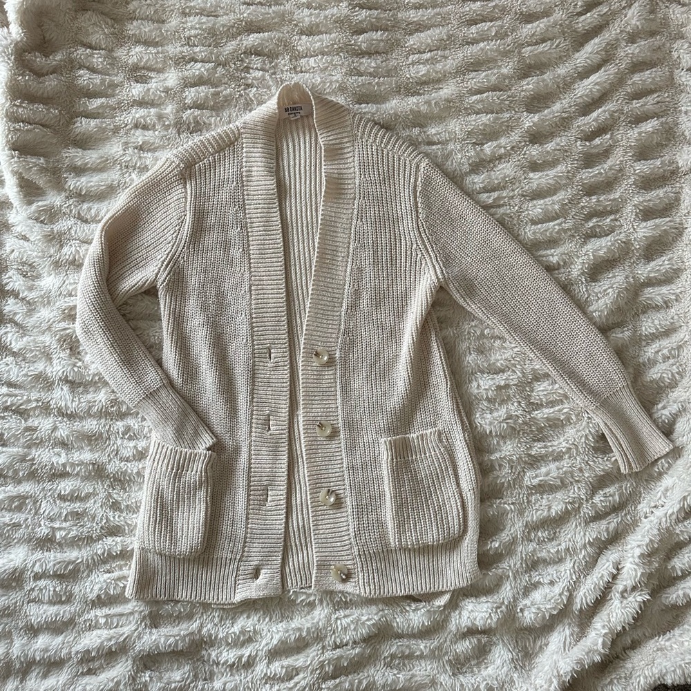 Cream Cardigan Sweater
